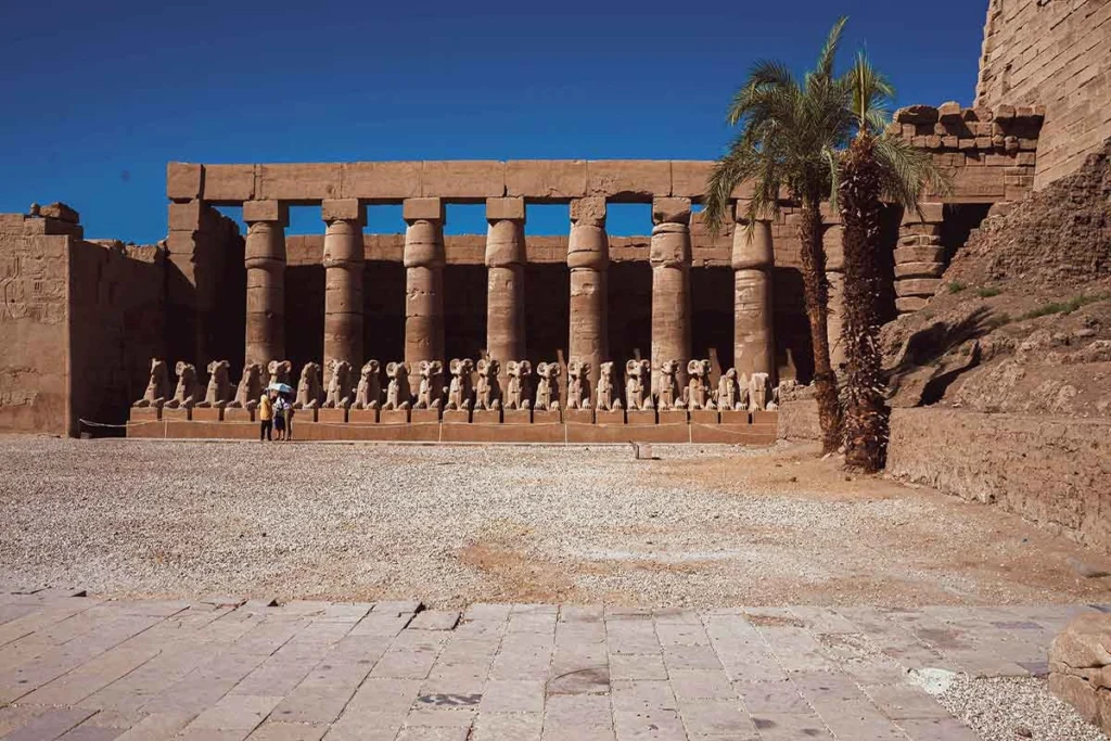 Majestic Hypostyle Hall at the Karnak Temple in Luxor.