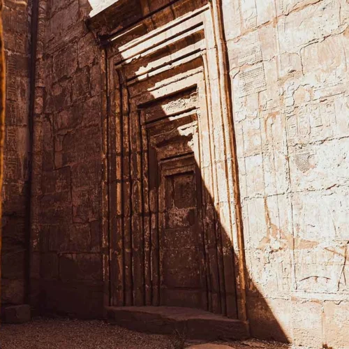 Intricate stone carvings and architecture at Karnak Temple.