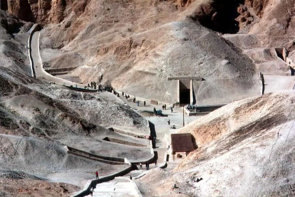 Entrance to the Valley of the Kings archaeological site in Luxor.