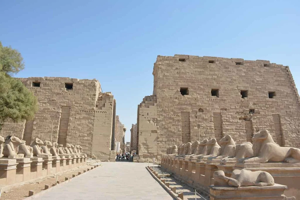 Entrance gate at the Karnak Temple complex in Luxor.