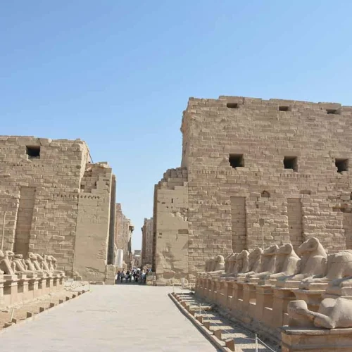 Entrance gate at the Karnak Temple complex in Luxor.